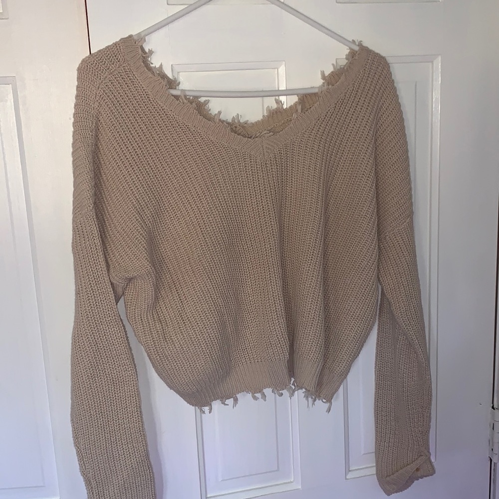 Khaki knit sweater
